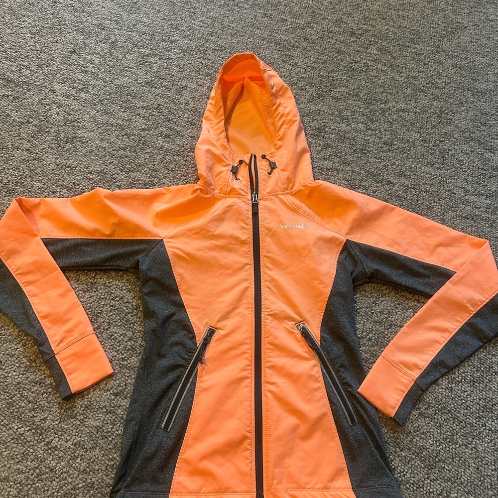 Avalanche Orange and Black Ski Jacket Weather-Resistant Performance